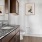 a bathroom with a marble countertop